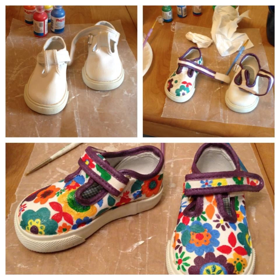 Elanor's painted baby shoes